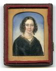 Striking American Miniature Portrait of Young Woman c1836