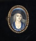 Charming French Portrait Miniature Ring c1790