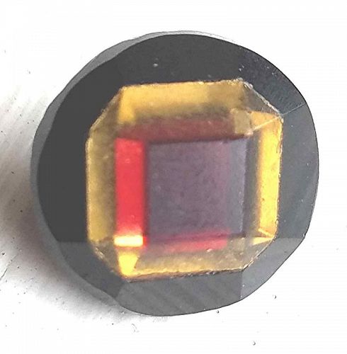 Tingue Button, Black Base with Red and Gold Top  c1855