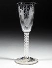 An English Engraved DSOT Ale Glass  c1765