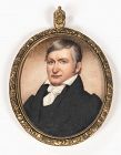Rare Julius Rubens Ames Miniature Portrait c1825