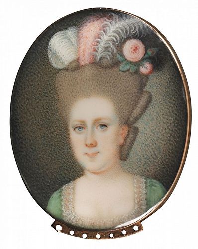 Francisca Efigenia Melendez Portrait Miniature c1795