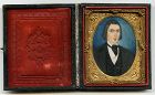 Rare Miniature Portrait by William Baldwin c1845