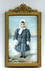 A Charming 19th C Signed Portrait Miniature of a Young Girl