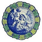 Rare English Salt Glazed Plate   c 1769