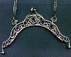 Amethyst Jeweled and Silver Purse Frame 19th C