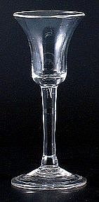 English Balustroid Wine Glass  c 1740