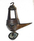 Brass Crusie Lamp  Early 19th Century