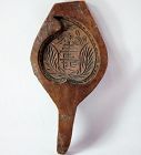 Chinese Wood Cake mold, Peach shape with Long Life Chinese Character
