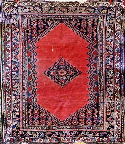 Tabriz handmade Rug, carpet,  62" x 55", as is