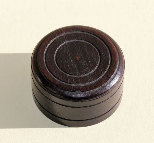 Chinese carved Wood Round Top or Cover for Tea Caddy or Tea Jar