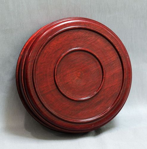 Chinese Hardwood Large Urn Top, or Jar Cover