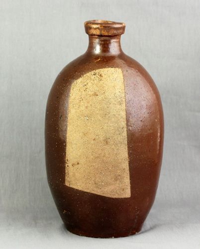 Japanese Stoneware Sake Bottle, Tokkuri