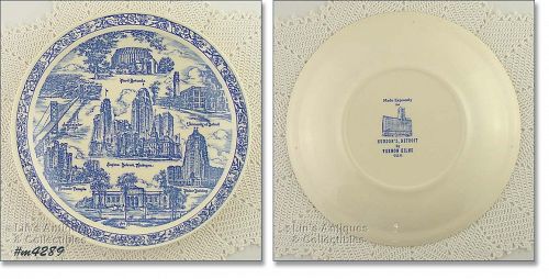 Souvenir Plate Vernon Kilns Hudsons of Detroit