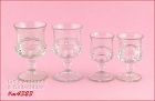KINGS CROWN 2 WINE GLASSES AND 2 CORDIALS