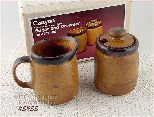 McCoy Pottery Canyon Creamer and Sugar MIB