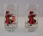 TWO LIMITED EDITION HOLLY HOBBIE HOLLY FEEDING BIRDS 1981 GLASSES