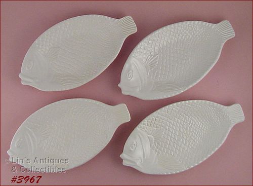 McCoy Pottery Fish Plates Set of 4