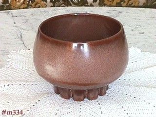 Frankoma Pottery Round Planter Brown Color
