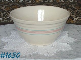 McCoy Pink and Blue Twelve Inch Mixing  Bowl