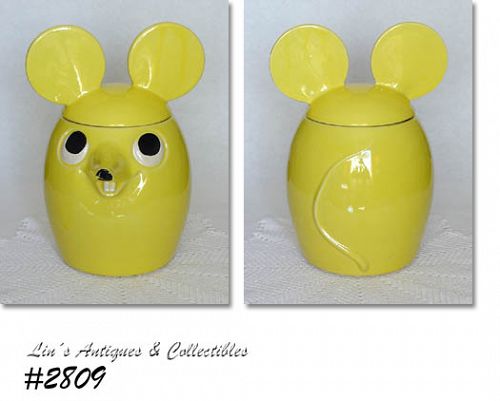 McCoy Pottery Yellow Mouse Cookie Jar