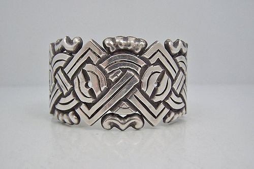 William Spratling X and O Vintage Mexican Silver Cuff