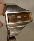 CONSUL STERLING SILVER Abstract MODERN Ladies WRIST WATCH 1970