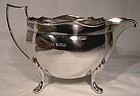 ENGLISH STERLING SILVER GRAVY BOAT or MILK JUG 1946 Footed JE Barry