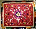 Pashtun Afghanistan Hand Embroidered Beaded Tablecloth Tray Cover