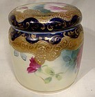 Antique Royal Nippon Hand Painted Covered Dresser Jar 1880-90