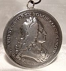 1733 Augustus II Poland Death Commemoration Medal with 1782 Engr.