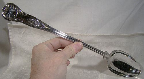 Kings Pattern 13-3/8" Stuffing or Dressing Spoon - Legacy Silver Plate