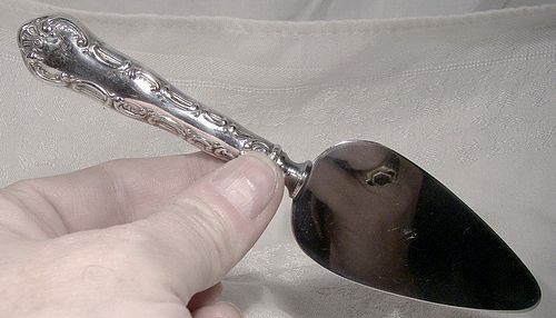 Birks Pompadour Sterling Silver Cheese Lifter Server