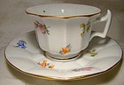 Meissen Scattered Flowers Demitasse Cup and Saucer 1920s