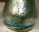 Loetz Crete Papillon 7" Czech Art Glass Green Vase 1900