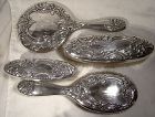 Howard Sterling Co. 4 Piece Brush and Mirror Set 1890s