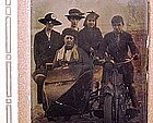 MOTORCYCLE & SIDECAR TINTYPE c1905 - Historic View