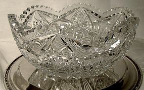 Signed RODEN BRILLIANT CUT CRYSTAL BOWL c1900