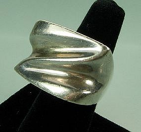 Huge Patricia Von Musulin Signed Sterling Cocktail Ring