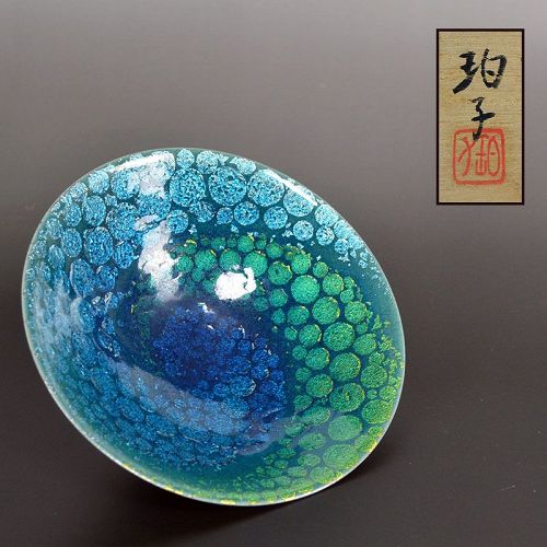 Ono Hakuko Swirling Dots Chawan Tea Bowl