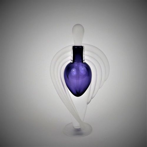 Vintage Vitrix Signed and Dated 2001 Single Swirl Studio Glass Perfume