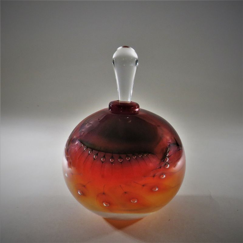 Vintage Robert Burch 'Passion' Studio Glass Perfume Bottle