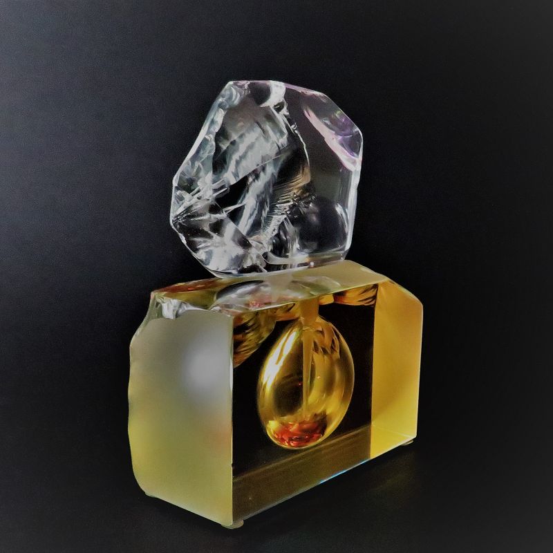 Vintage Steven Maslach Signed and Dated Dichroic Studio Glass Perfume