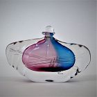 Unsigned Chris Comins Multi-Color Sommerso Studio Glass Perfume Bottle