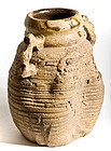 Very old Iga ware flower vase - momoyama type
