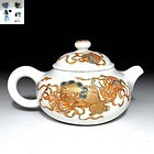 Imari Porcelain Tea Pot from the famous Hichozan Kiln