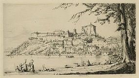 Herman Armour Webster, etching, "Capodimonte, Italy"
