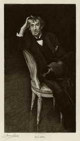 Jacques Reich, etching, "Portrait of Whistler," 1916