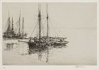 Arthur Briscoe, etching, "Oyster Dreckers"