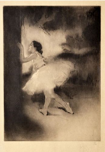 Louis Legrand etching, Premiere Danseuse , 1908, signed